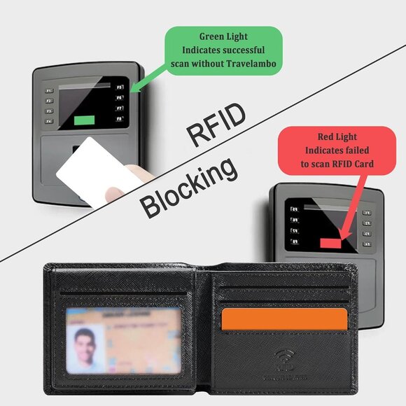 ⚡Travelambo Men Cross Texture Black Genuine Leather Handmade Stylish Wallets - Picture 3 of 9